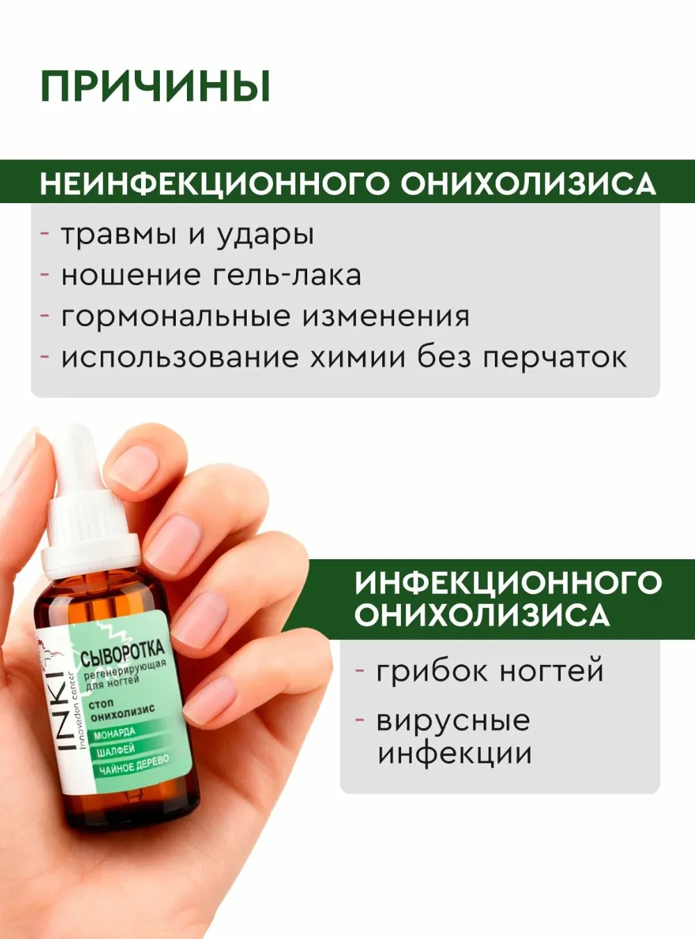 Сыворотка реген стоп онихолизис Монарда, Шалфей, Чайное дерево, 30 мл.