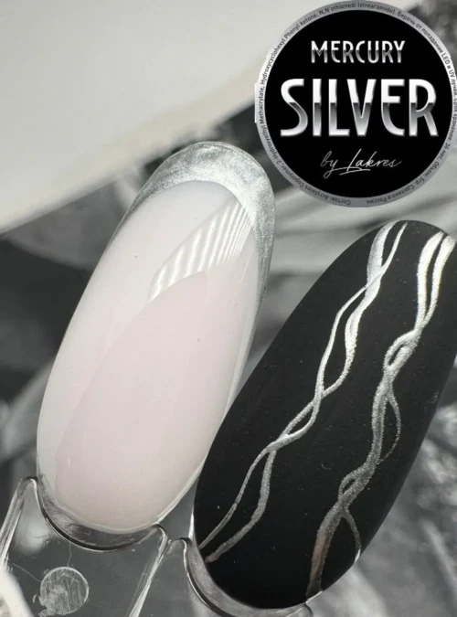 Гель-краска жидкий металл «Mercury Silver», 5 мл.