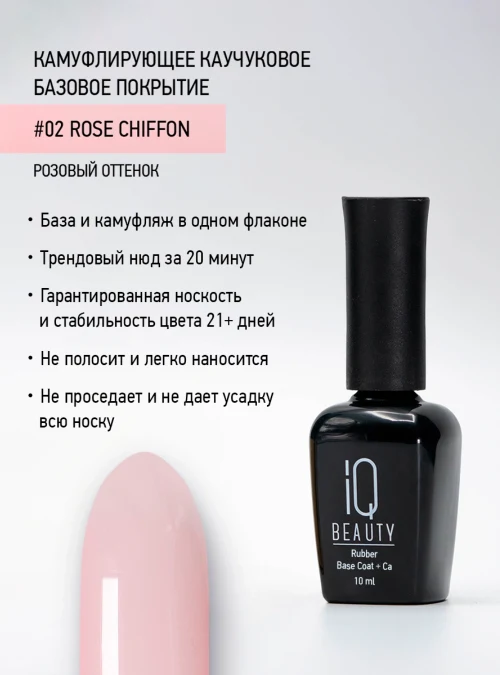 Каучуковое базовое покрытие с кальцием 02, Розовый, 10 мл.