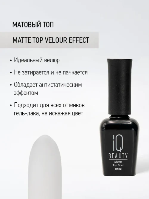 Матовый топ с кальцием, velour effect, 10 мл.
