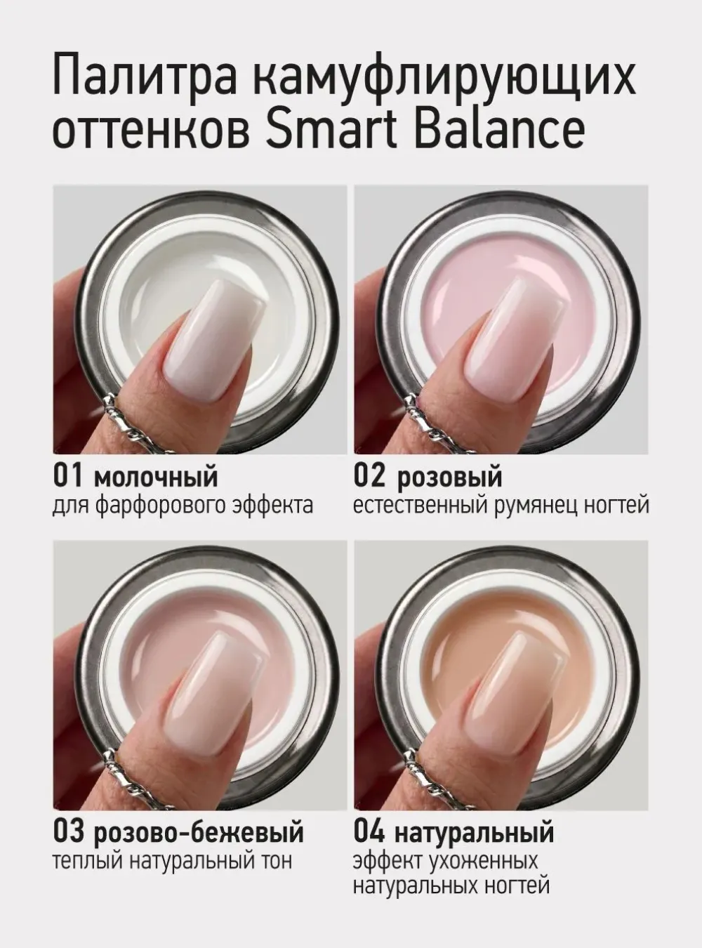 Гель моделирующий для ногтей Умный баланс/ Smart Balance, 15 гр (04)