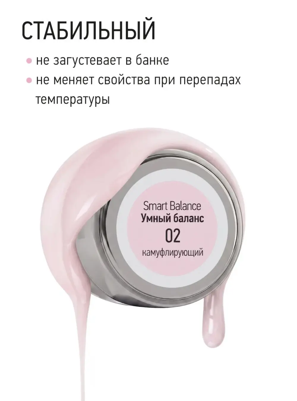 Гель моделирующий для ногтей Умный баланс/ Smart Balance, 15 гр (02)