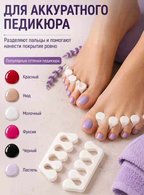 Разделители для пальцев ног, 20 пар